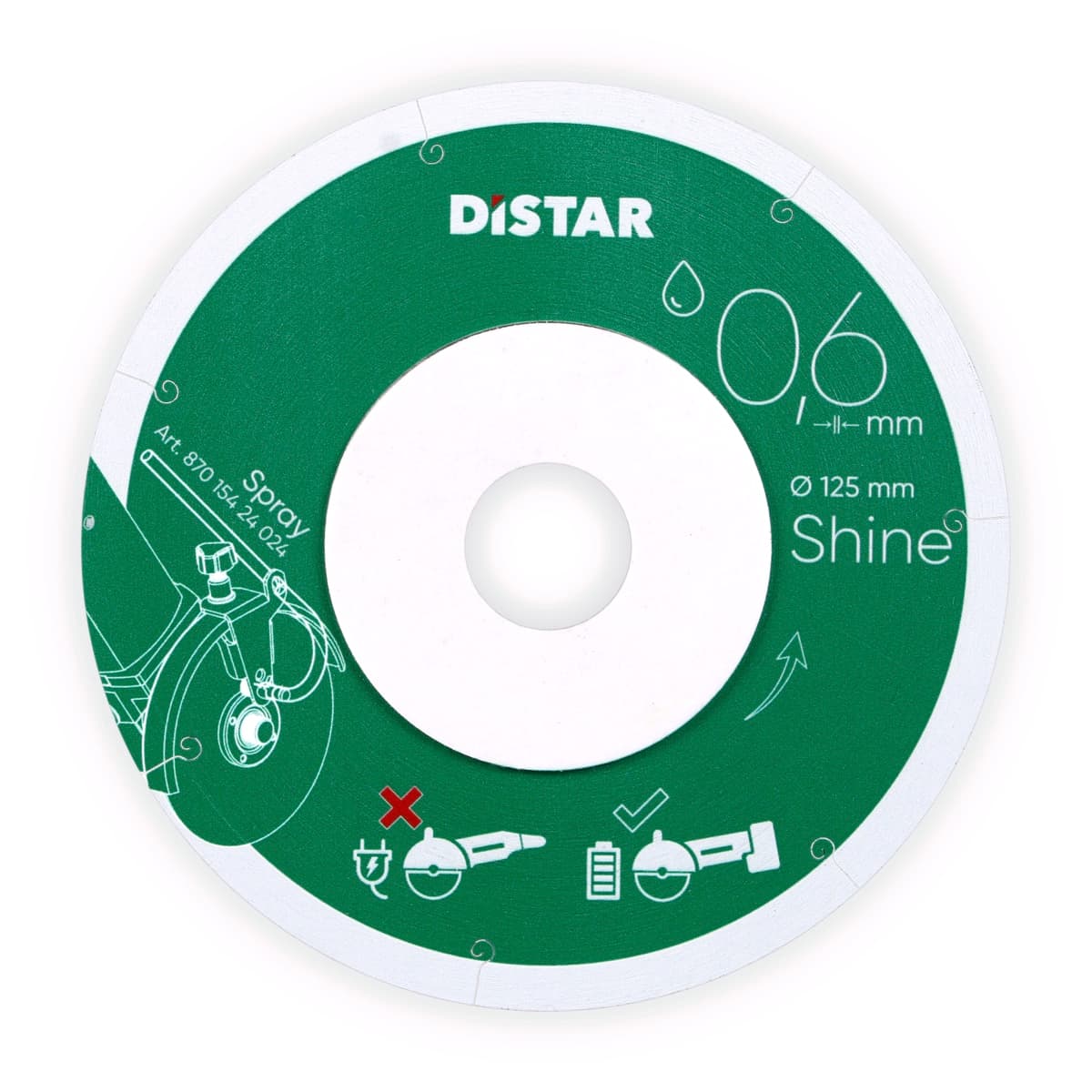 Disc diamantat 1A1R 125 mm Shine